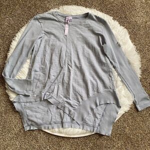 Wilt Raw Hem Asymmetrical Top Cotton Stretchy Womens Size Small